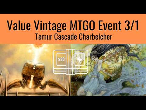 Temur Cascade Channel Belcher $30 Value Vintage 3/1 MTGO Event Recap + Gameplay